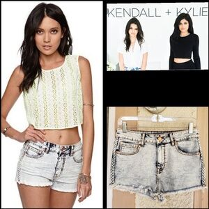 7 women KENDALL & KYLIE high rise denim shorts